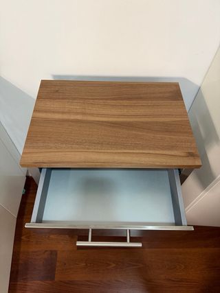 Carrito de cocina con ruedas, cajón y cestas metál