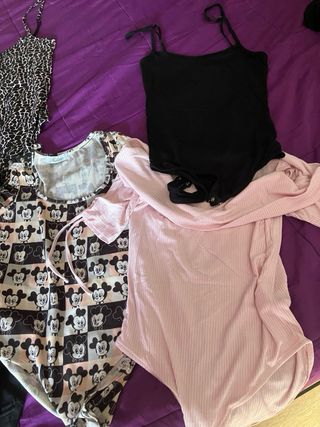 Lote 5 Bodies (Negro, Rosa, Estampado)