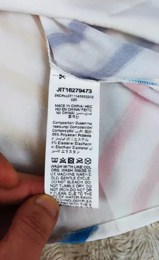 Camiseta Shein M multicolor rayas