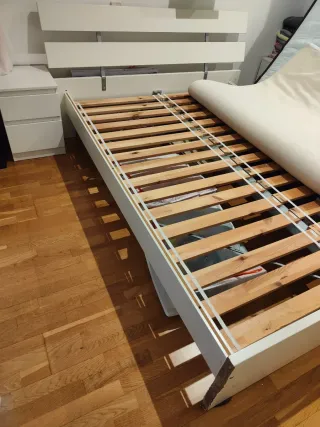 Cama Ikea Blanca Madera