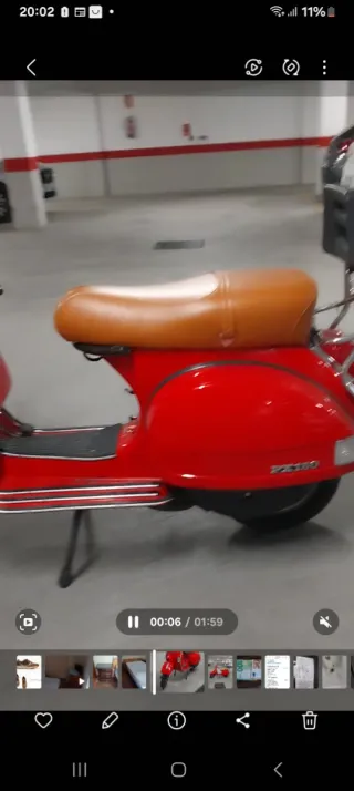 Vespa PX 150cc Scooter Manual Roja