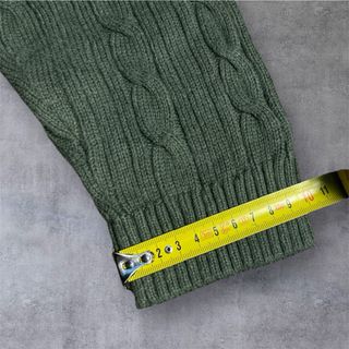 Retro Crewneck Army Green Chaps Jumper Large Size