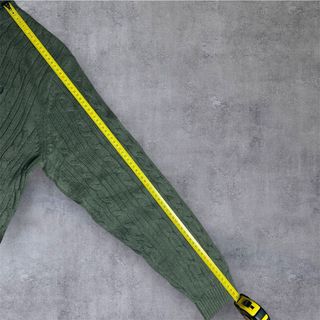 Retro Crewneck Army Green Chaps Jumper Large Size