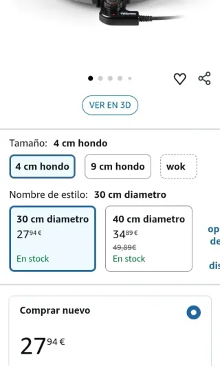 Sartén Eléctrica Tristar 30 cm