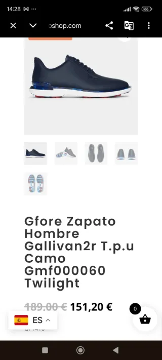 Zapatos de golf azules