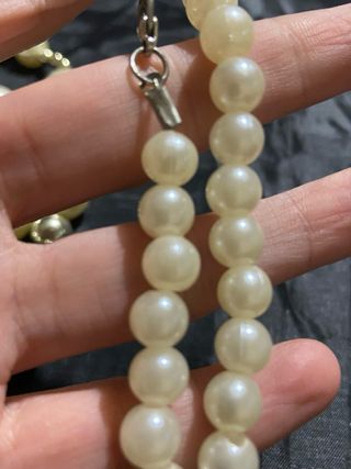 Coppia collane perle bigiotteria