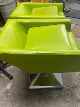 2 Poltrone per Parrucchiere Verdi