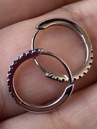 Pendientes Oro 9k Zafiro y Diamante