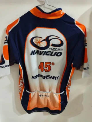 Maglia ciclismo PISSEI arancione/bianca