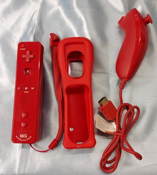 Nintendo Wii Console Rossa/Nera Funzionante