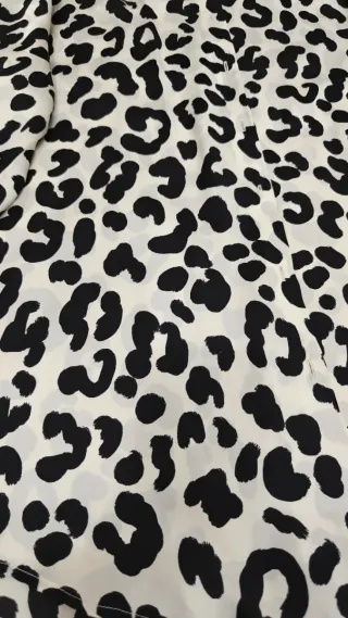 Camisa Zara Satén Estampado Leopardo S Nueva