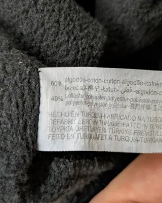 Sudadera Negra Hombre Talla L