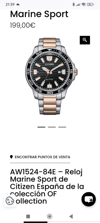 Reloj Citizen Eco-Drive Marine Sport