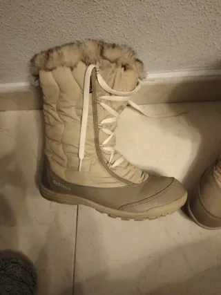 Botas Quechua Nieve Talla 38 Beige/Marrón