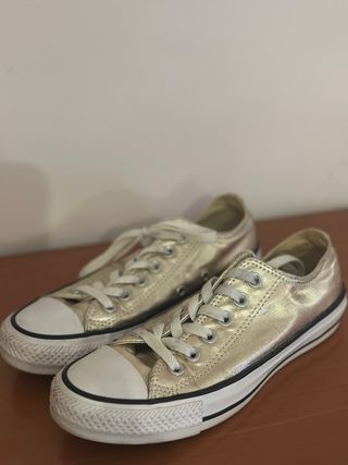 Converse All Star Doradas Mujer Talla 38
