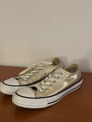 Converse All Star Doradas Mujer Talla 38