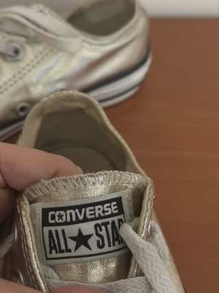 Converse All Star Doradas Mujer Talla 38