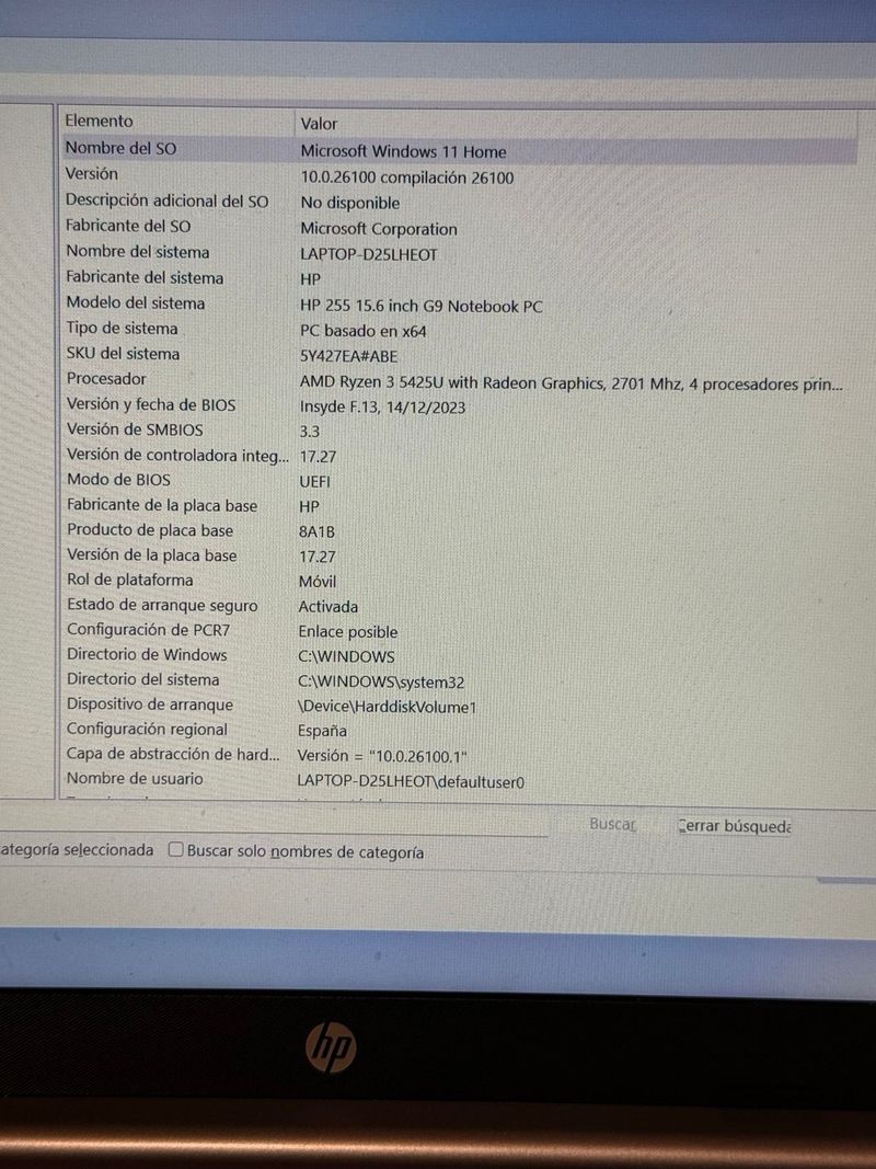 Portátil HP 255 G9 Gris afbeelding 5