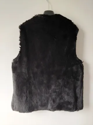 Gilet pelliccia sintetica nera NINEMINUTES