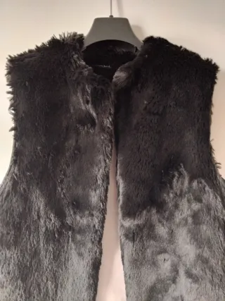 Gilet pelliccia sintetica nera NINEMINUTES