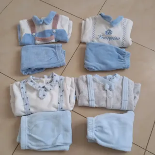 Lotto 4 pigiamini neonato 1-3 mesi