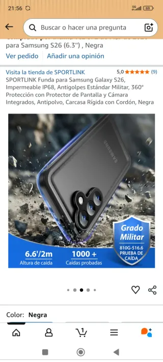 Funda impermeable SPORTLINK Samsung S26