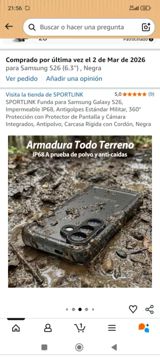 Funda impermeable SPORTLINK Samsung S26