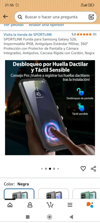 Funda impermeable SPORTLINK Samsung S26