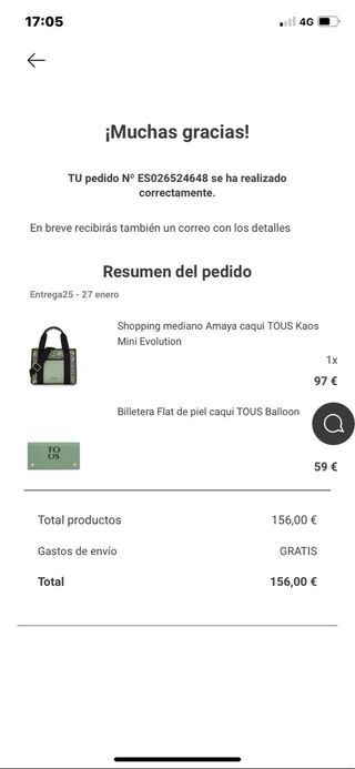 Conjunto bolso y cartera Tous verde piel