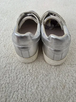 Liu Jo sneakers pelle argentata con fascia