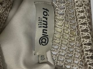 Vestido crochet verano beige