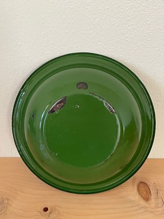 Ciotola metallo smaltato Verde
