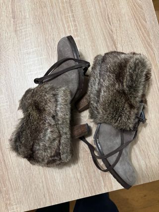 Botines mujer con pelo