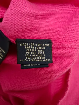 Chaqueta Ralph Lauren Algodón Pima Rosa T. M