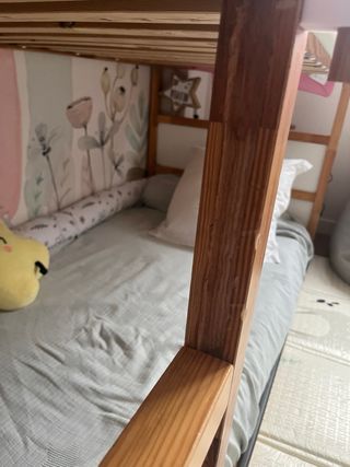 Cama alta/baja Ikea KURA reversible