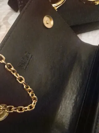 Borsa Dolce & Gabbana in denim blu