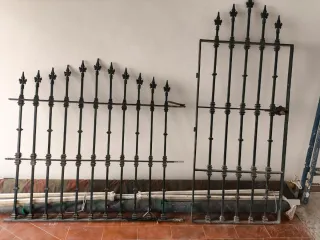 Reja y puerta hierro macizo con relieve