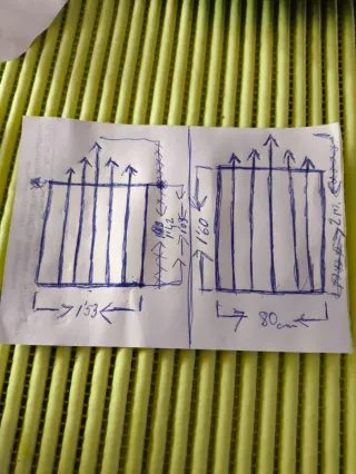 Reja y puerta hierro macizo con relieve