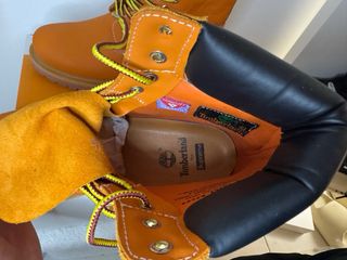 Timberland x Supream Stivali Arancioni Uomo Donna