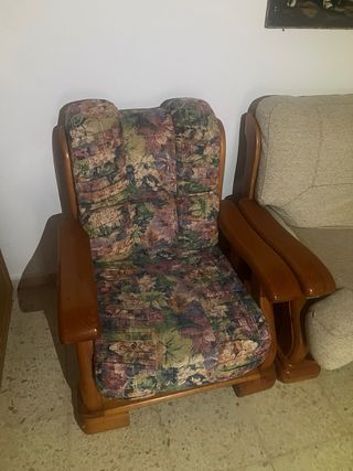 Sofá de madera maciza 2 plazas