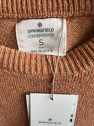 Jersey Springfield Talla S Naranja