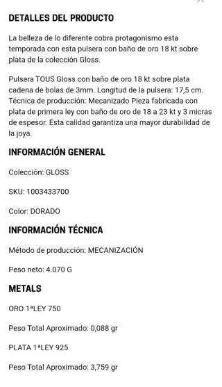 Pulsera Tous Gloss
