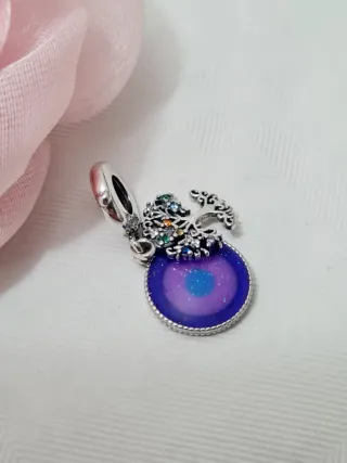 Charm Albero della Vita Galassia Viola ArgentoS925