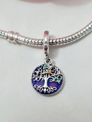 Charm Albero della Vita Galassia Viola ArgentoS925