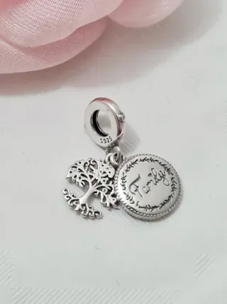 Charm Albero della Vita Galassia Viola ArgentoS925