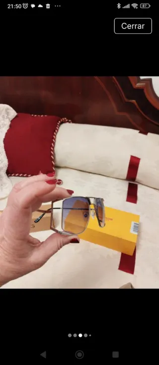 Gafas de sol Mango plateadas y azul grisáceo