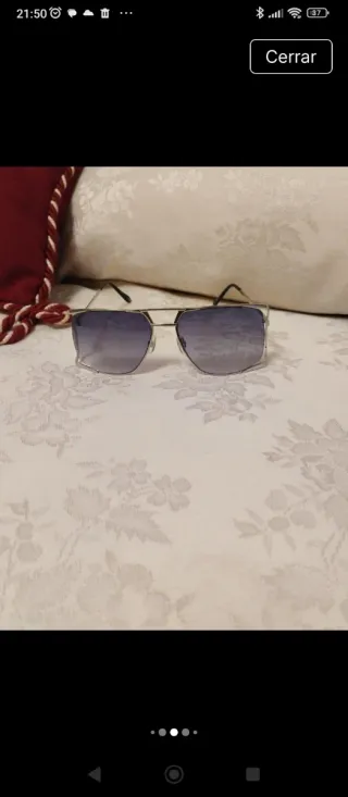 Gafas de sol Mango plateadas y azul grisáceo