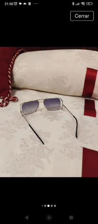 Gafas de sol Mango plateadas y azul grisáceo