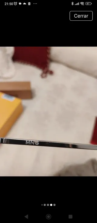 Gafas de sol Mango plateadas y azul grisáceo