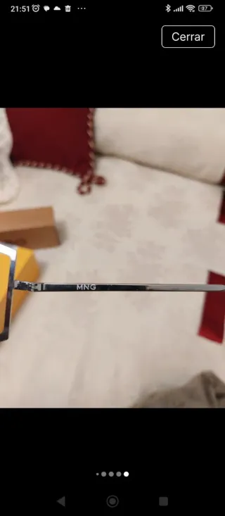 Gafas de sol Mango plateadas y azul grisáceo